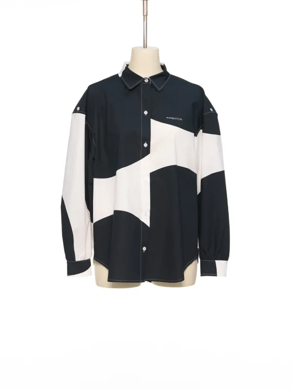 SS26 WHITE DOT ROLL-UP SLEEVE SHIRT