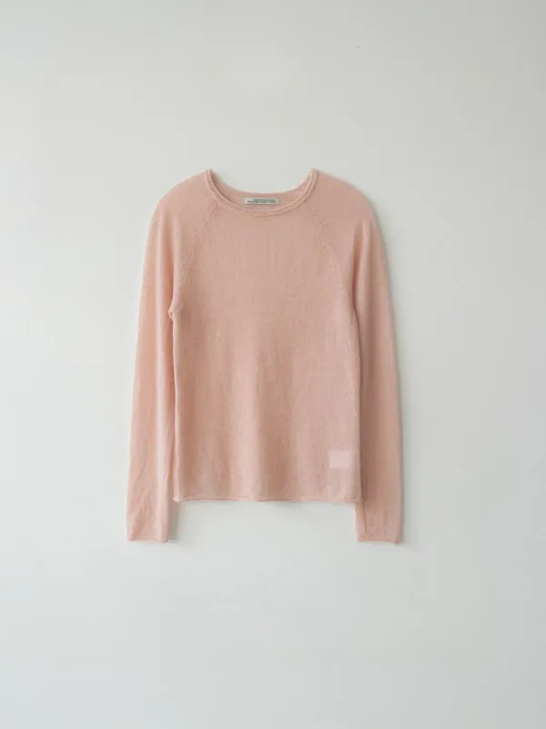 Baby Alpaca Raglan Pullover (Pink)