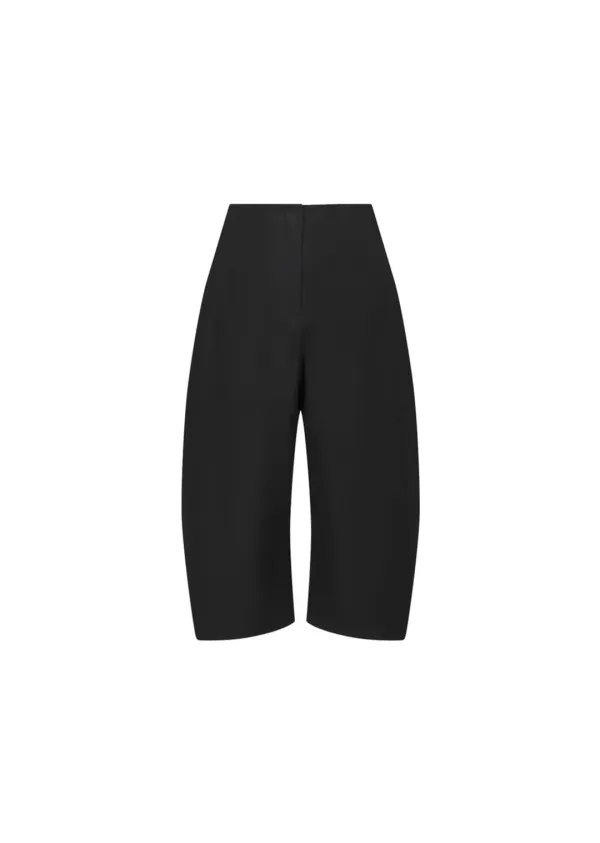 Curved Capri Pants, Black