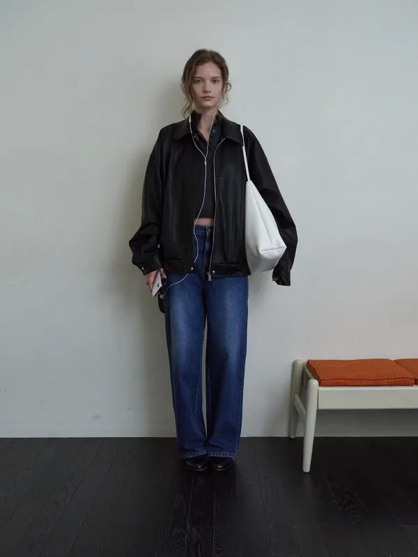 Taffy Leather Jacket - Black