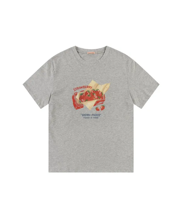 A3614 Strawberry 티셔츠_Melange gray