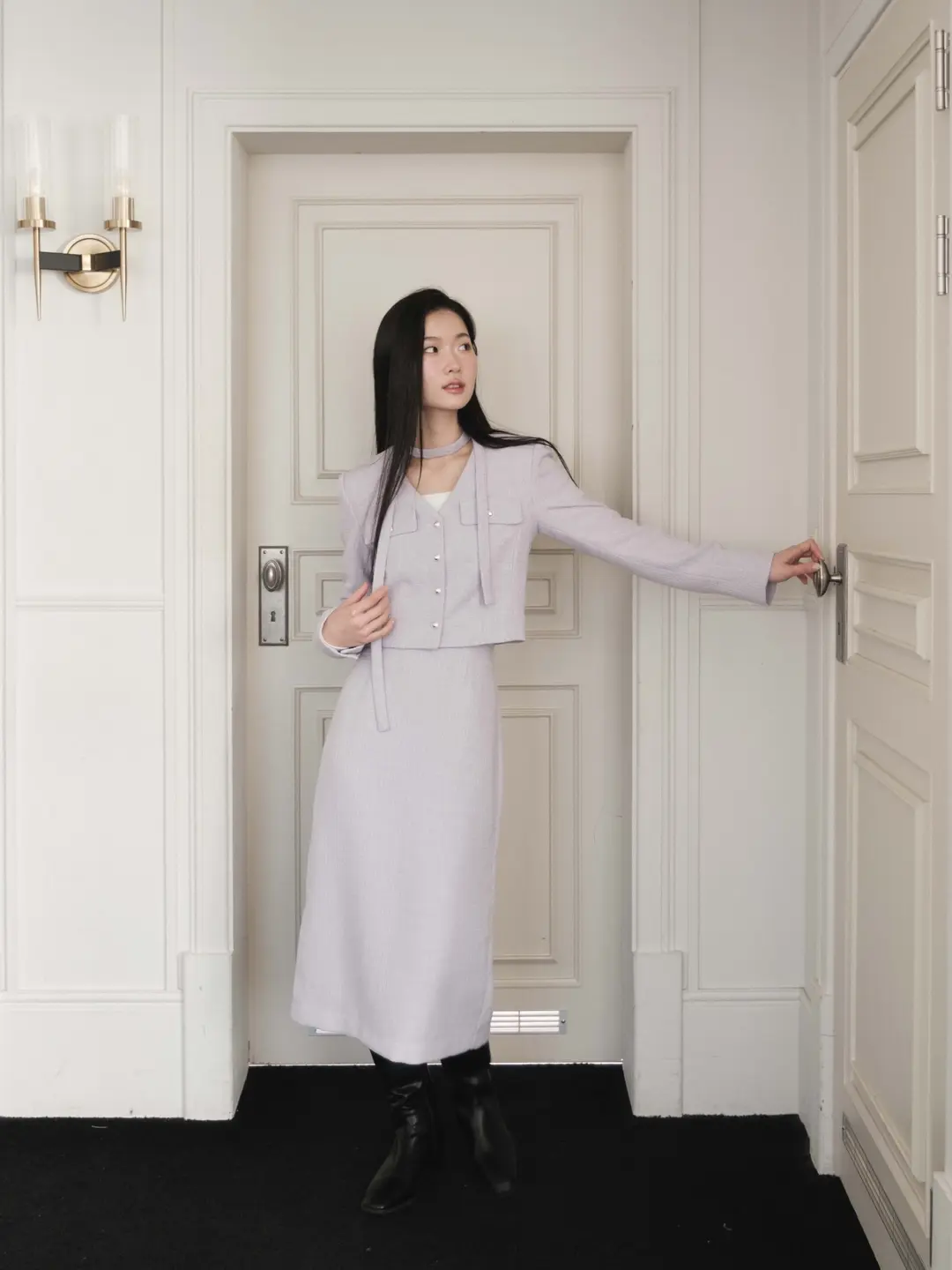 메리온 듀브 롱 스커트[LAVENDER]*오늘 출발 상품 이미지 2