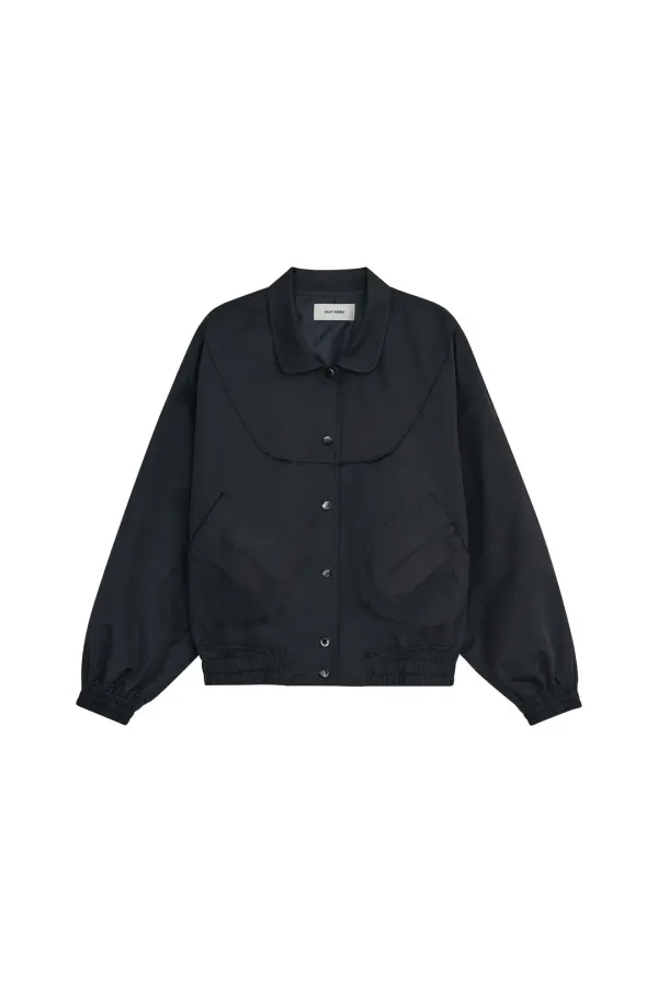 TWO TONE COTTON JUMPER [NAVY]