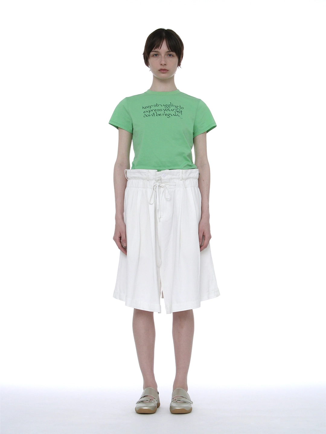 파르티멘토 [WOMEN] DBR SLOGAN PRINTED SHORT SLEEVE TEE_NEON GREEN 상품 이미지 2