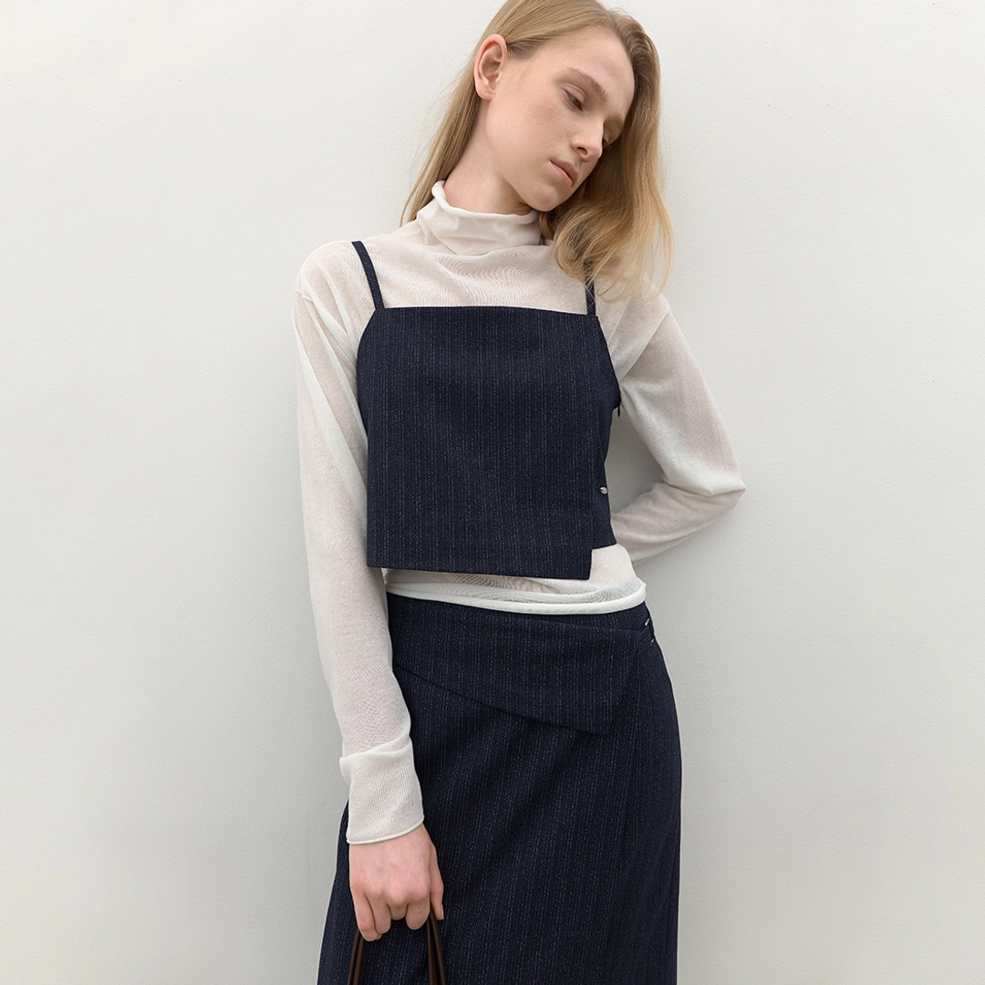 아뜰리에 나인 (BL-4456)STRIPE SET-UP BUSTIER BLOUSE 상품 이미지 2