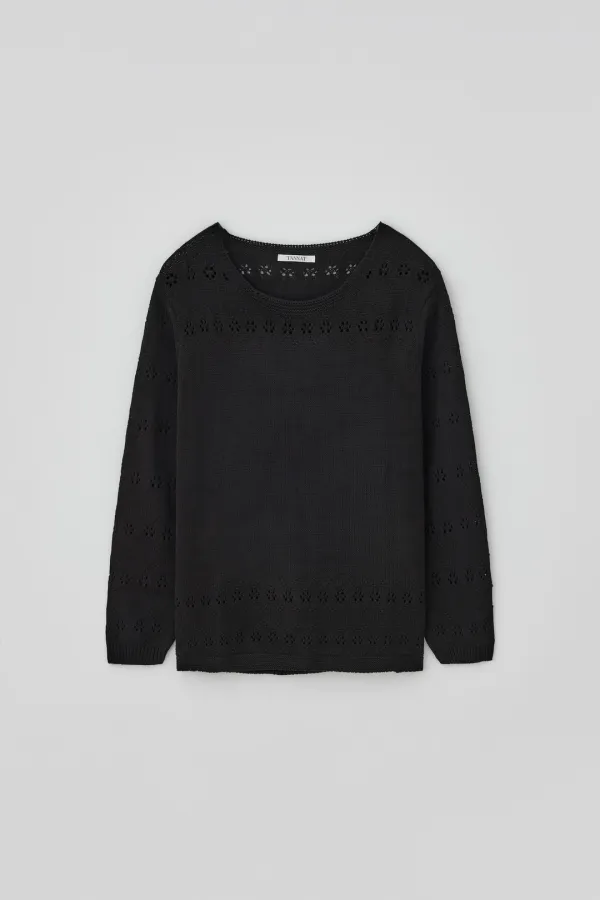 T/T Loose punched knit (black)
