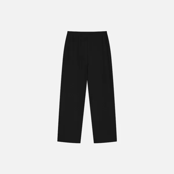 SIPT7208 플리츠 카프리 팬츠_Black