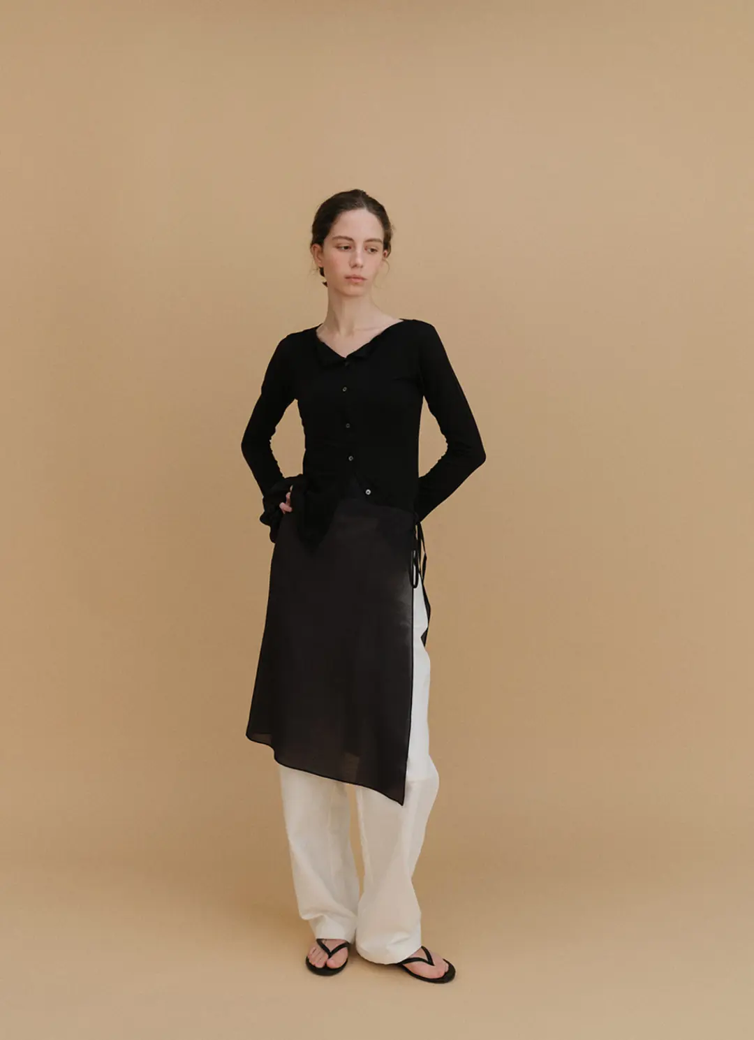 베이오드 String layered skirt_black 상품 이미지 2