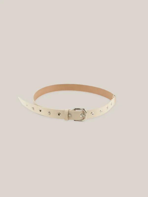 STUD BELT  [ SUEDE BEIGE ]