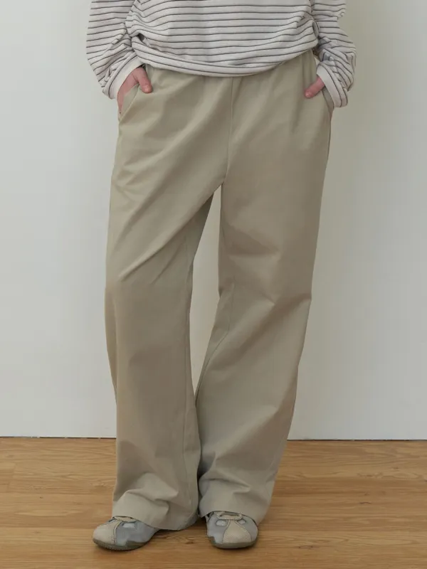 Cott banding pants (sand)