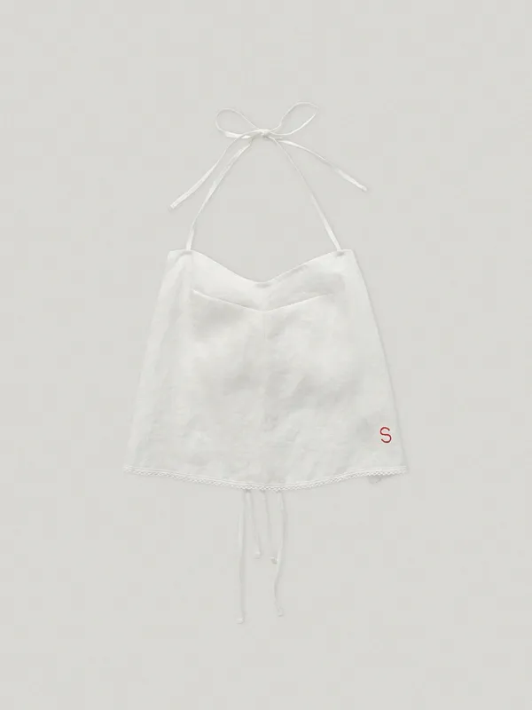 Lora Halter Neck Top Ivory (2nd)