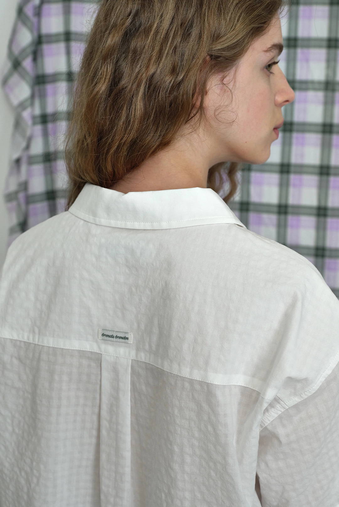 브렌다 브렌든 stan half shirts - white 상품 이미지 2