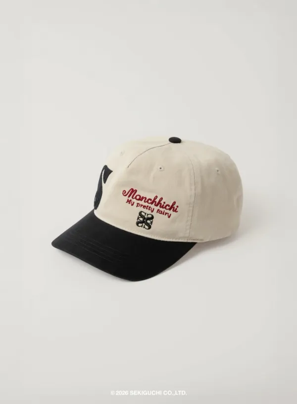 Satur X Monchhichi Vintage Casual Ball Cap - Black