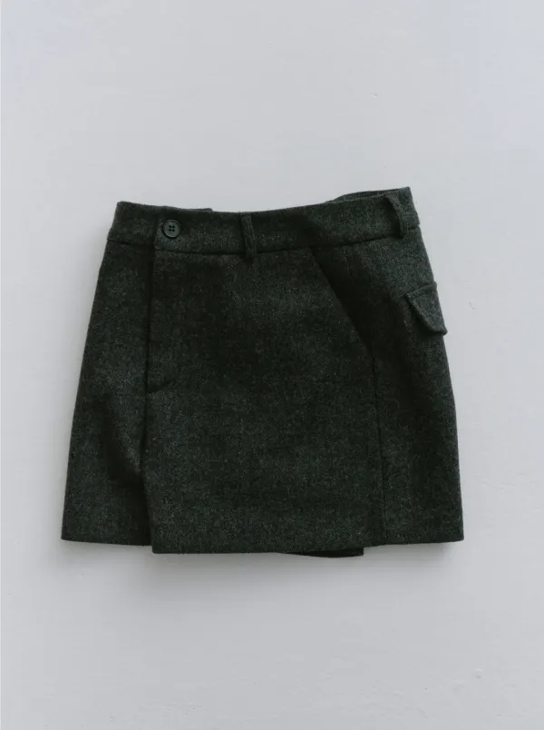 HERRINGBONE WOOL PANTS (2color,2size)