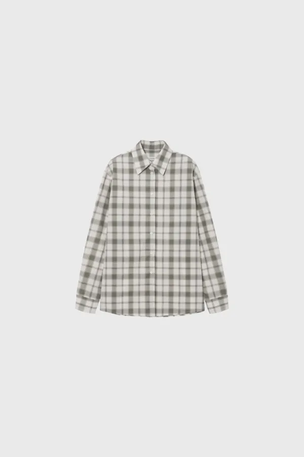 Soft cotton check shirt (green)