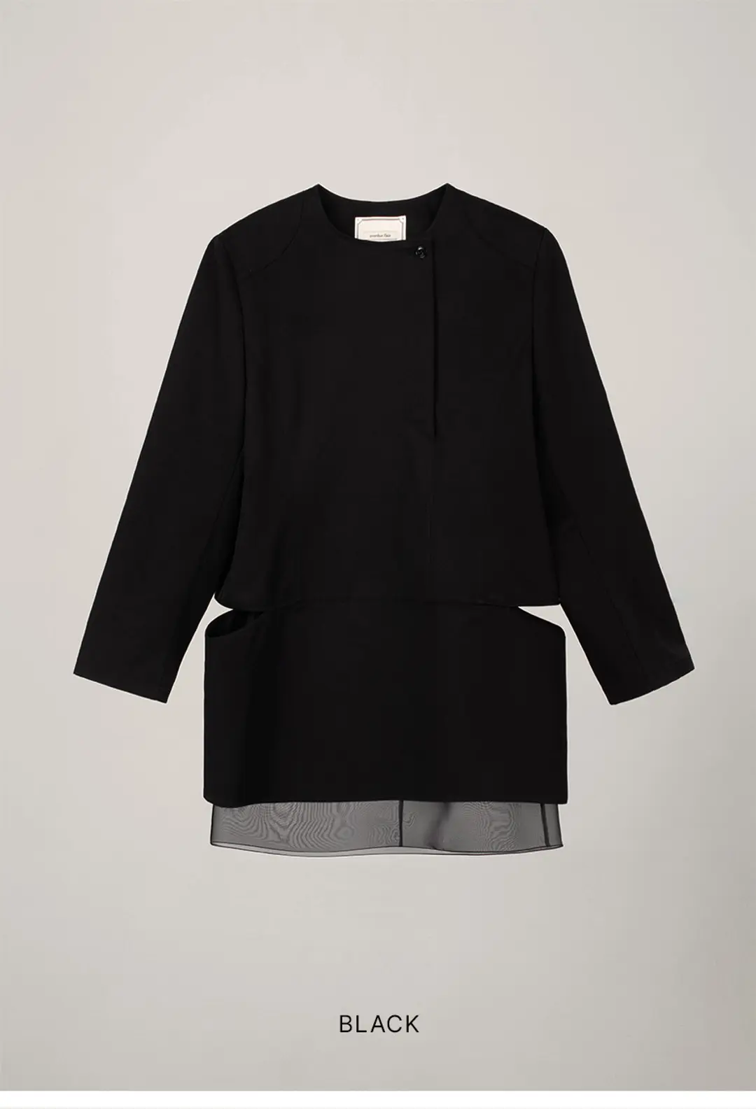 오버듀플레어 CUT-OUT LAYERED DRESS_BLACK 상품 이미지 1