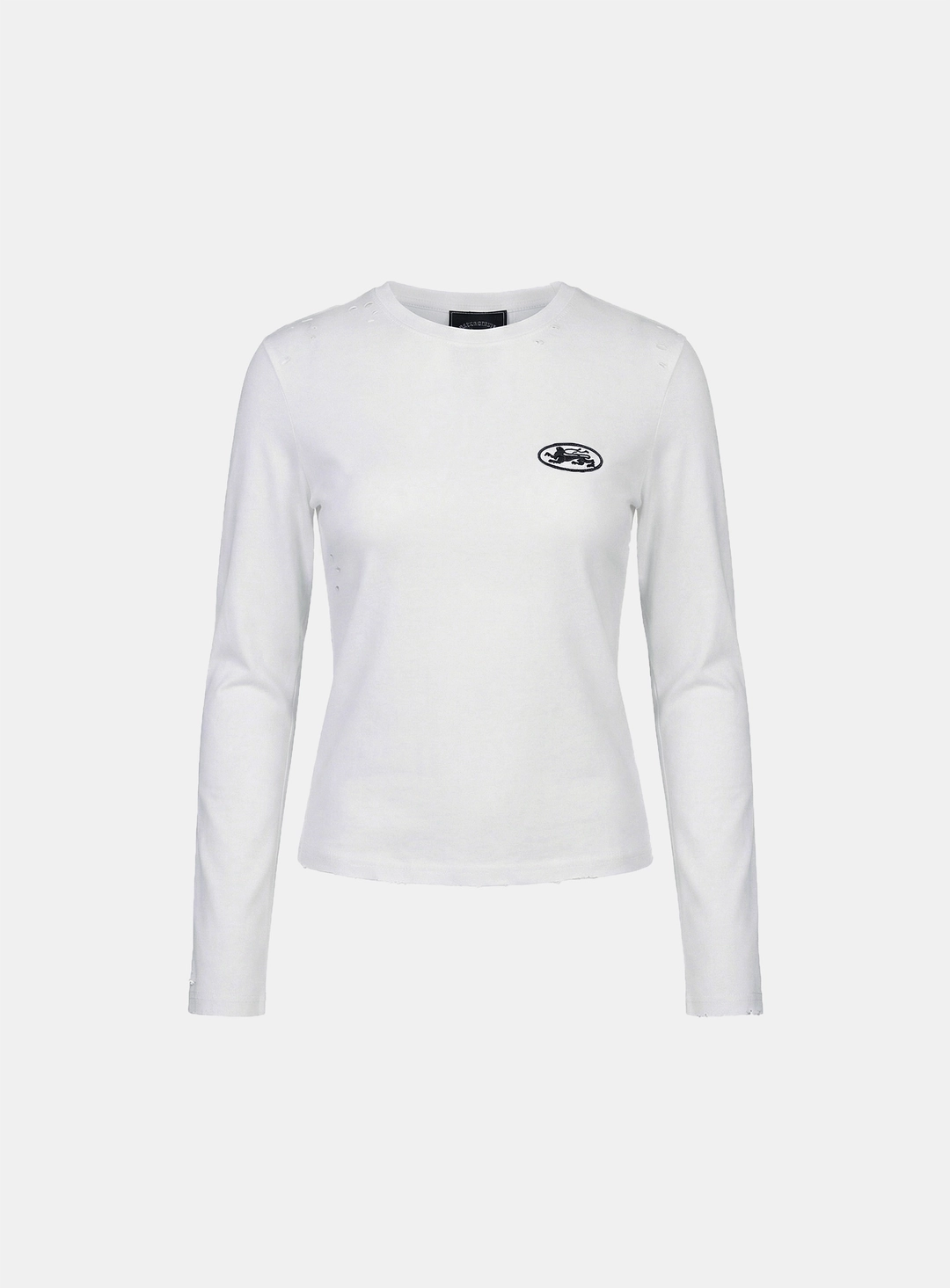 배드블러드 [w-tee26-026] Mystic Print Fitted Long Sleeve T-Shirt - White 상품 이미지 2