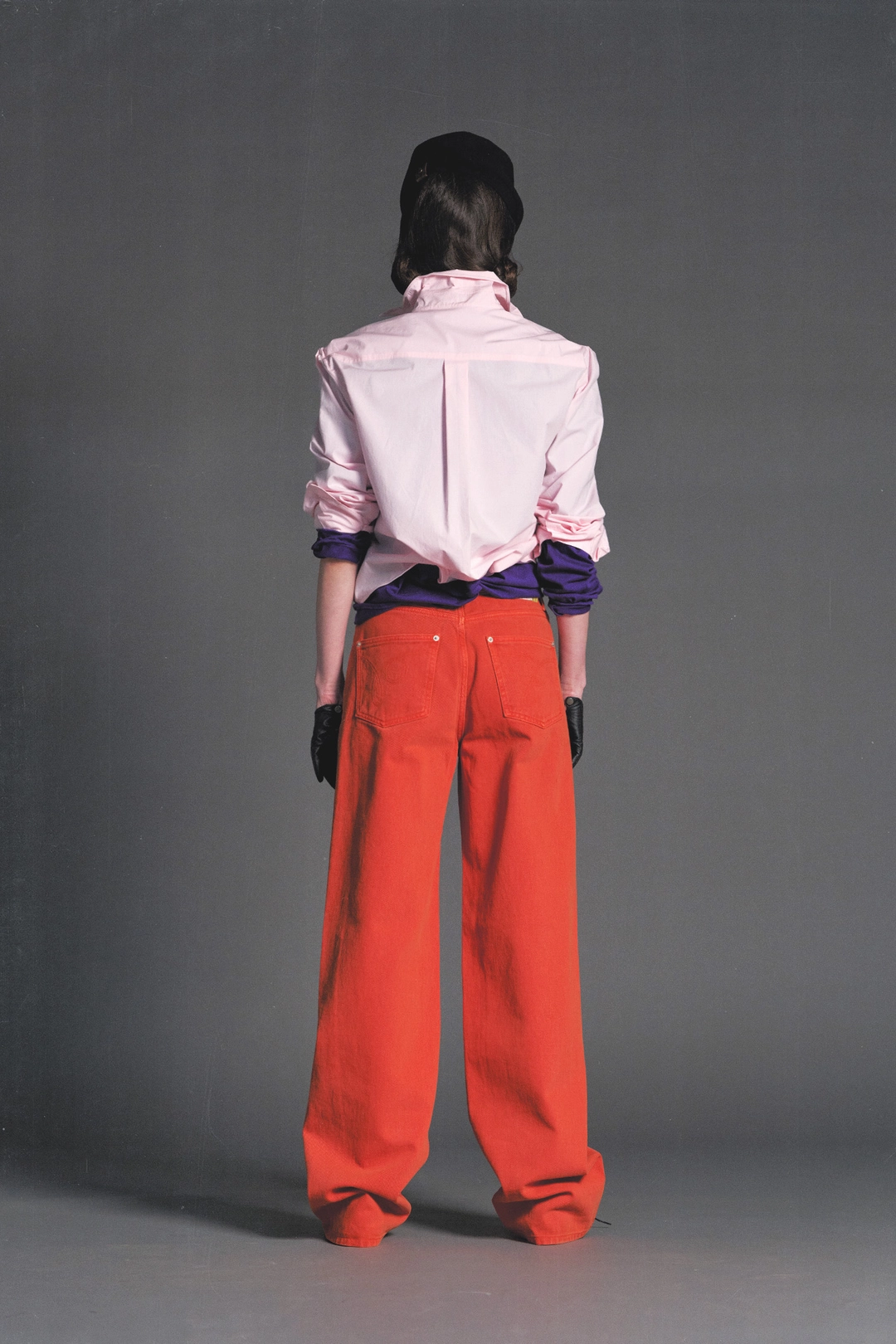 푸쉬버튼 PF26 ORANGE WASHED REGULAR DENIM PANTS 상품 이미지 2