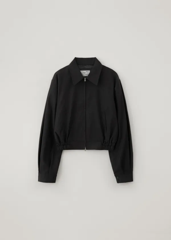 Sum inverted brushed blouson (black)
