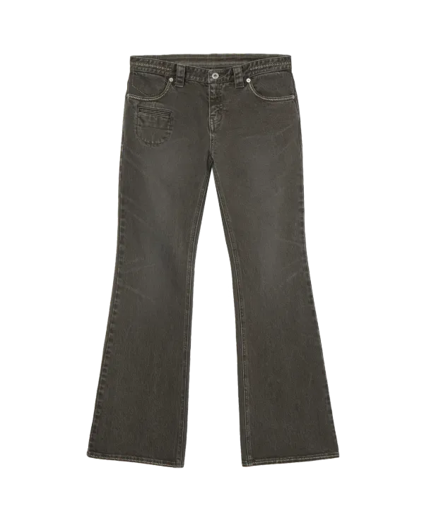 VINTAGE BOOTCUT DENIM PANTS [KHAKI]