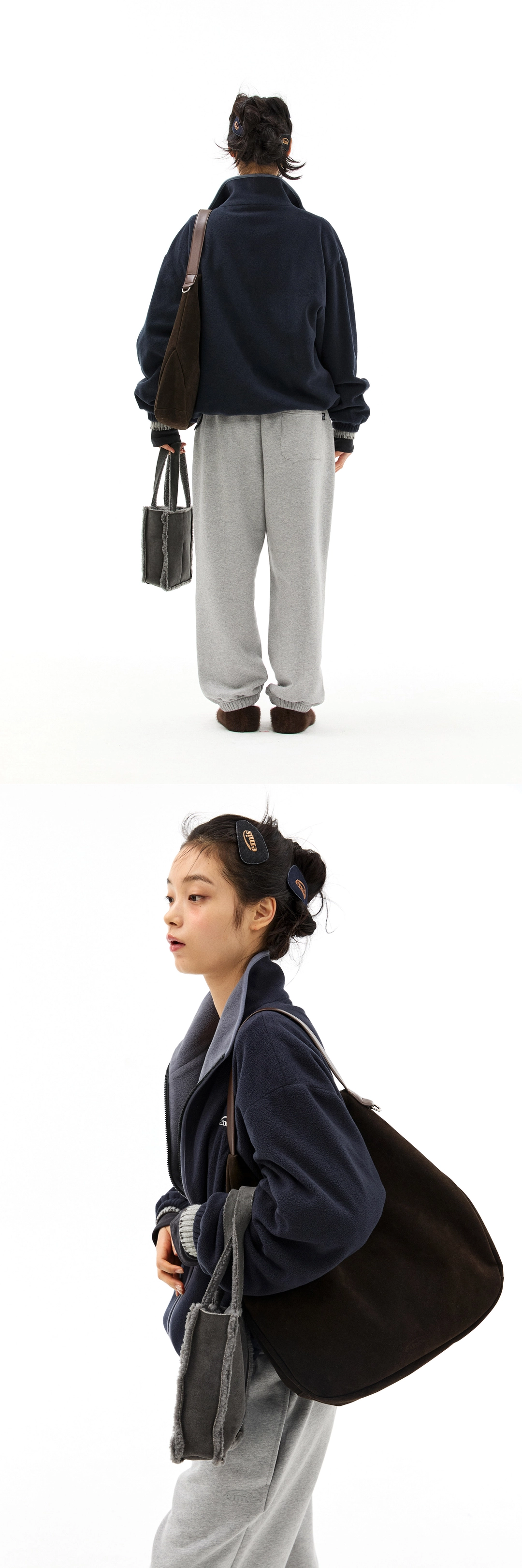 이미스 SUEDE SHOULDER BAG-BROWN 상품 이미지 3