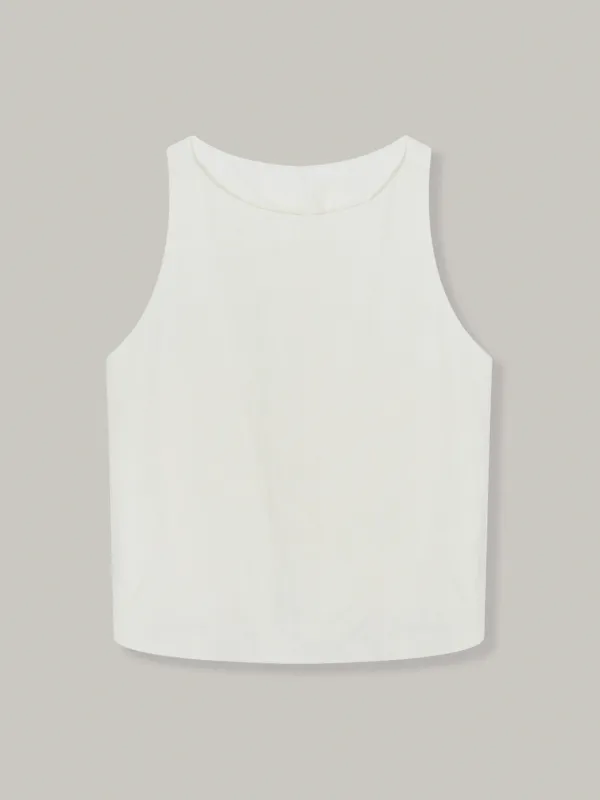 loop back sleeveless (ivory)