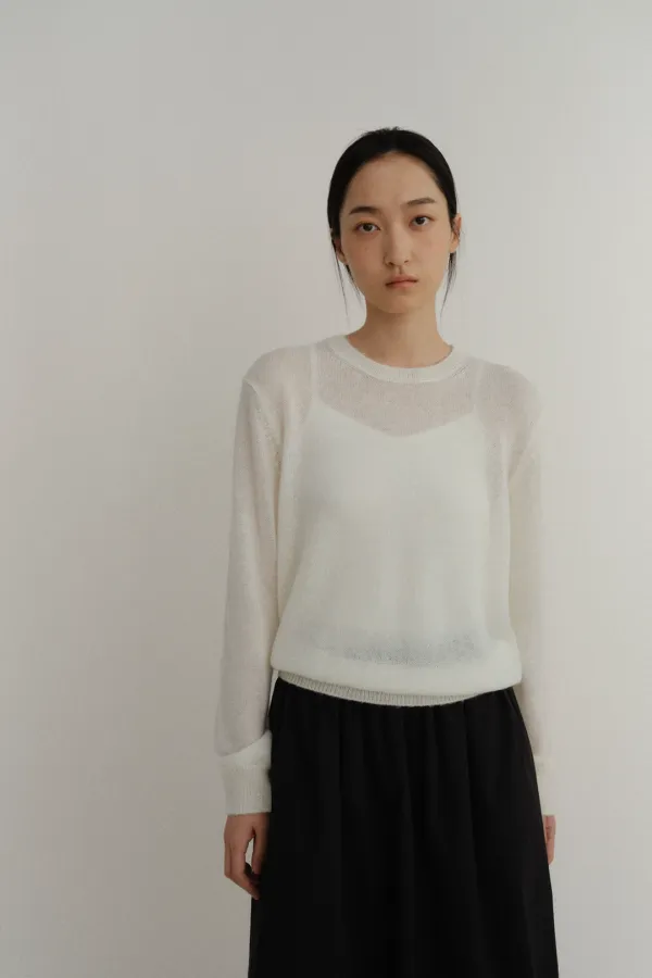 Soft mohair knit (Ivory)