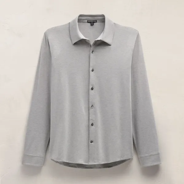 Performance Supima Pique Shirt - Concrete