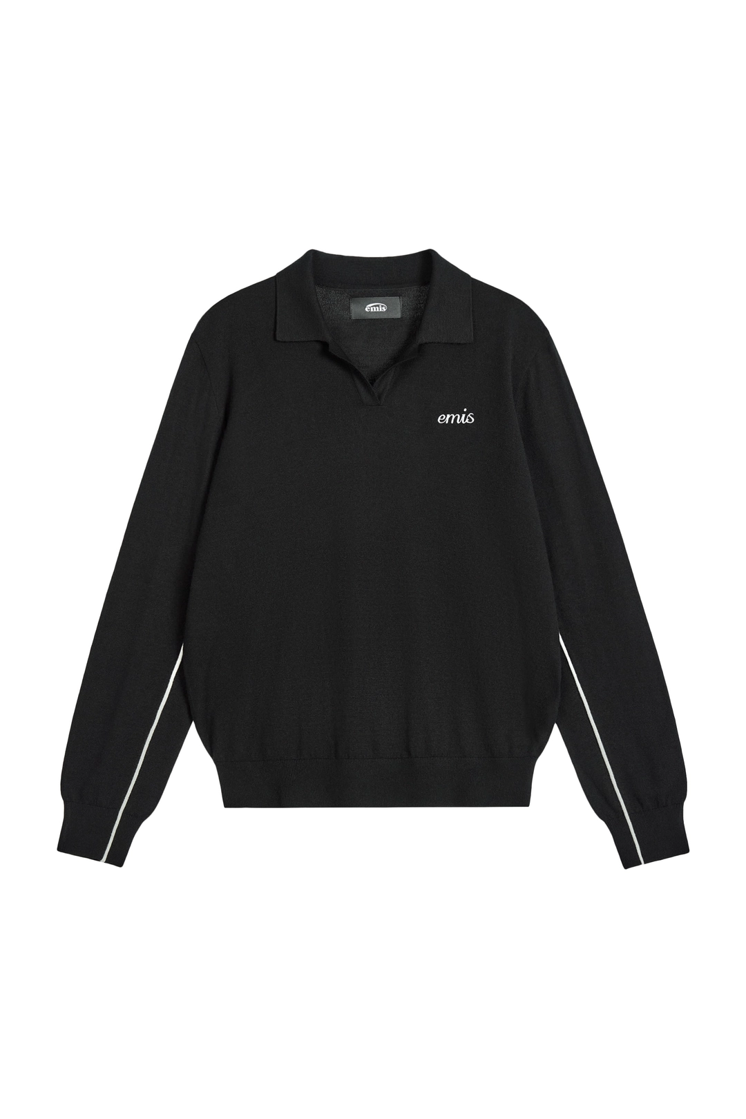 이미스 (W) COLLAR KNIT TOP-BLACK 상품 이미지 1