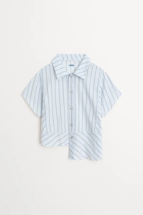 Yaya Uneven Shirt blue