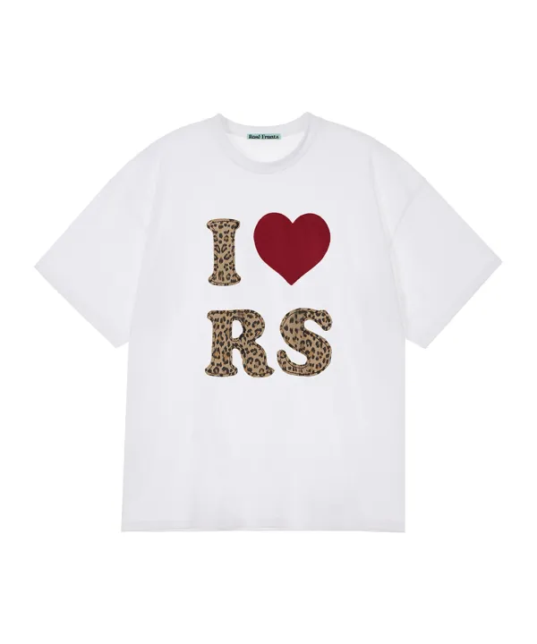 Leopard Heart T-shirt [White]