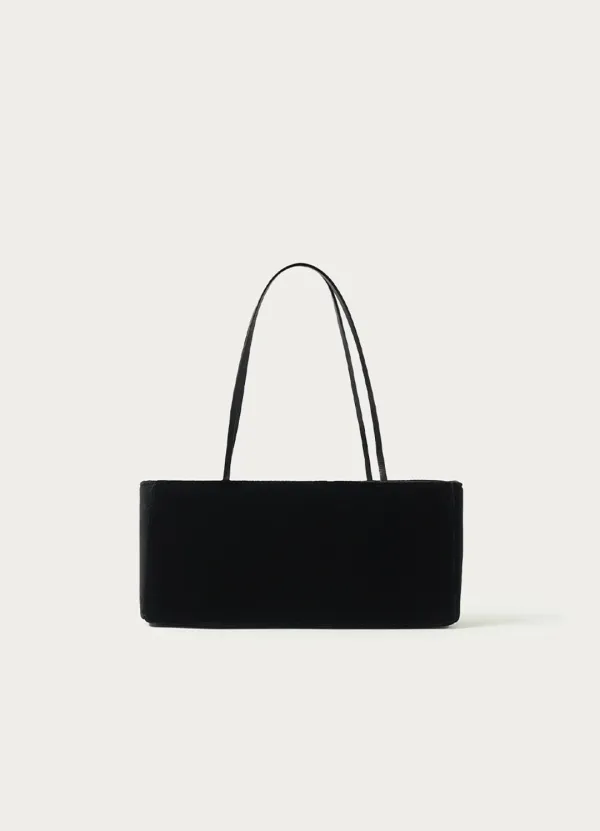 Vernis baguette bag (Black velvet)