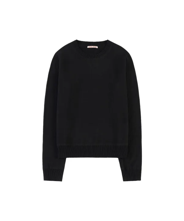 KN4288 에센셜 라운드 니트_Black