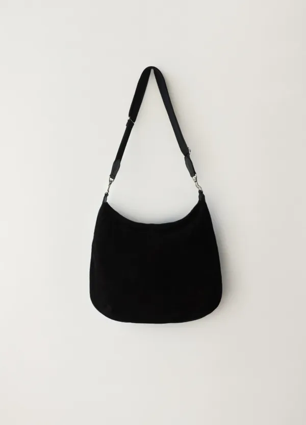 2ND / Balloon suede bag (Black)