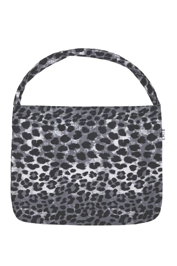 COTTON LEOPARD ECO BAG-GRAY