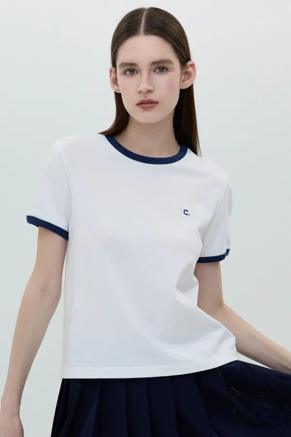 [25SS clove] Symbol Logo Ringer T-Shirt (White)
