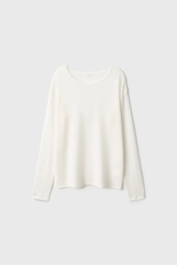 [2nd] [Exclusive] Wool Standard Long Sleeve Knit (White / Brown / Dark Gray)