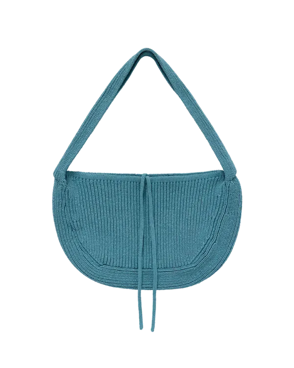 picker knit bag (smoke blue)