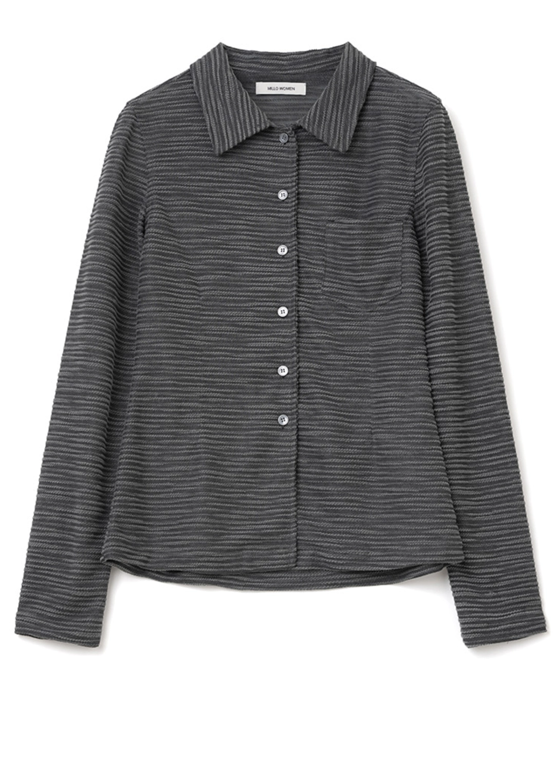 밀로 우먼 Textured Jersey Shirts [Charcoal] 상품 이미지 1