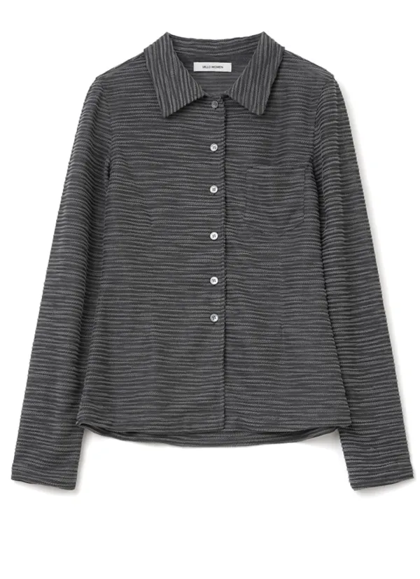 Textured Jersey Shirts [Charcoal]