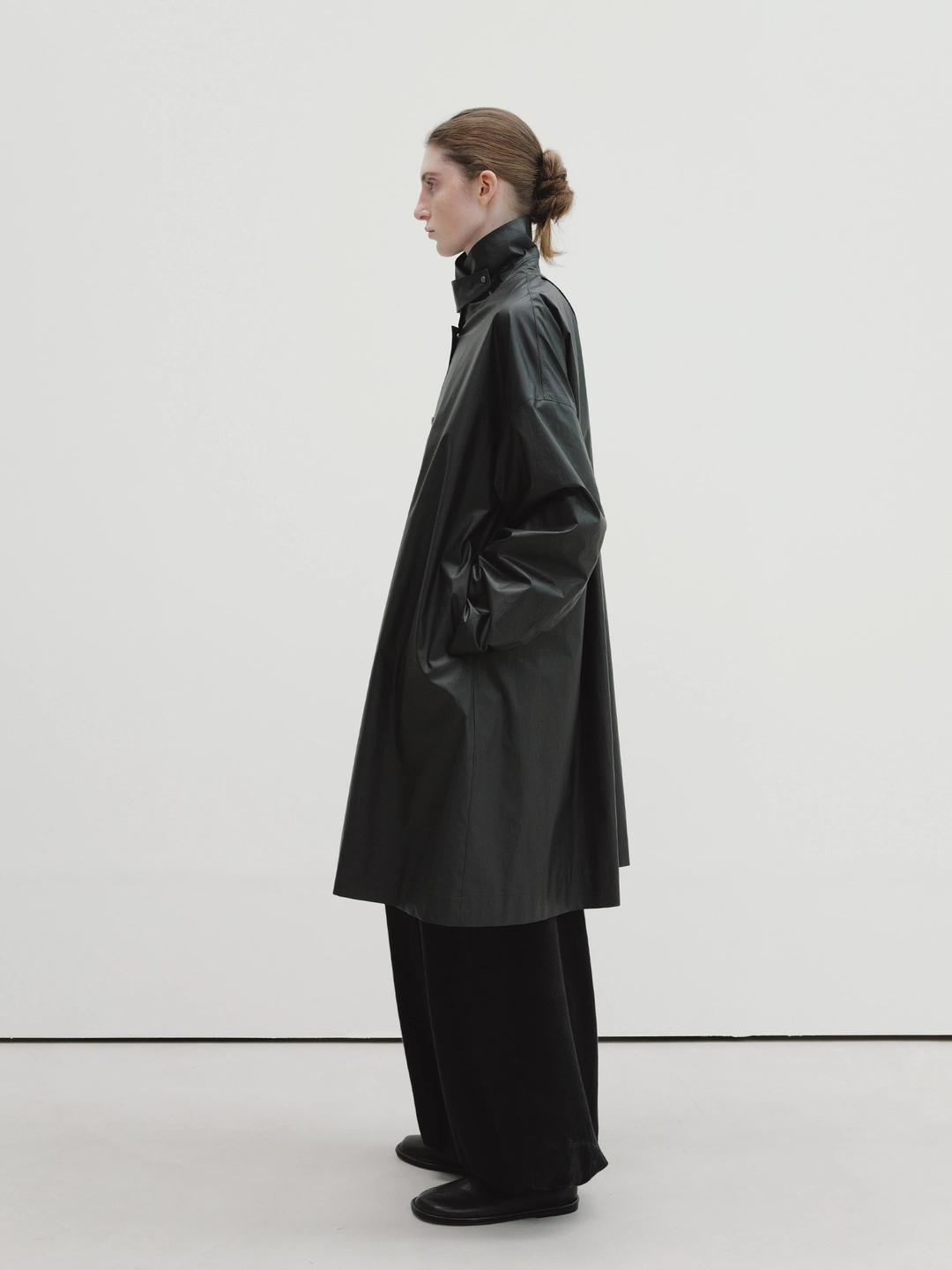 모이아 A-line wind coat (black) 상품 이미지 1