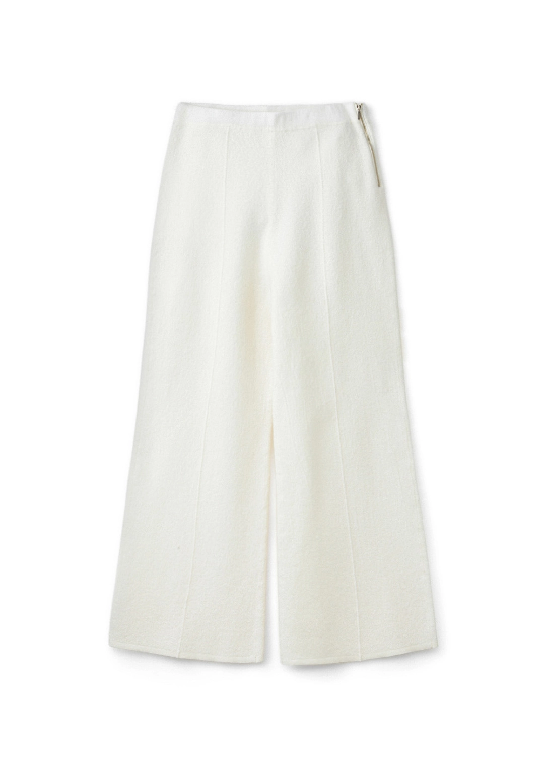 우마뭉 Pure merino boiled wool semi bell bottom pant_Ivory 상품 이미지 1