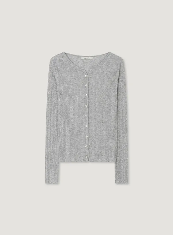 ROZ SLIM CARDIGAN_LIGHT GREY