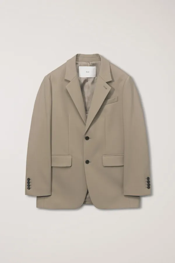 UNISEX 2 BUTTON WOOL BLAZER BEIGE_UDJA6A102I2