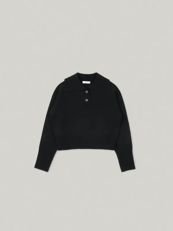 M/P Cashmere Collar Knit - Black캐시미어 카라 니트