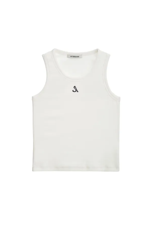 [5TH] LOGO SLEEVELESS TOP (WHITE)