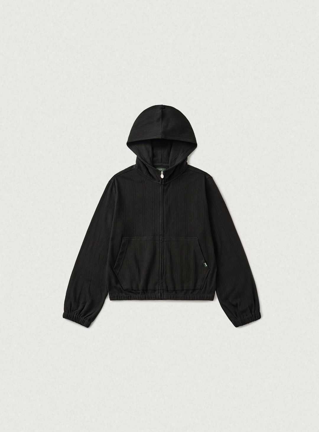 더바넷 Ivel Eyelet Zip-Up Hoodie_Black 상품 이미지 1