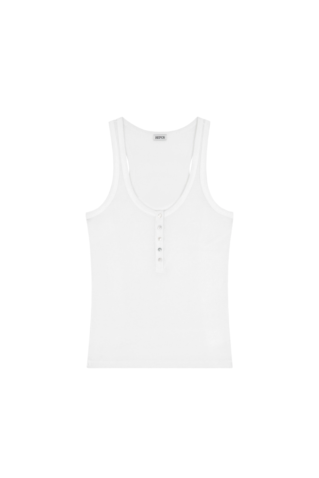 리포스 HENLEY RIBBED TANK TOP (IVORY) 상품 이미지 1