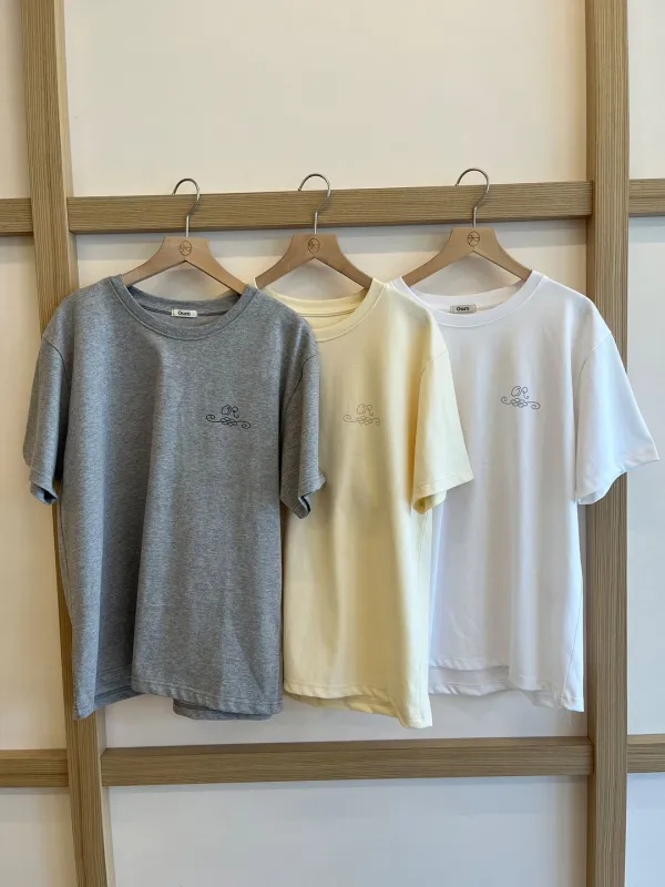 LOGO FLORAL T SHIRT [ 3 COLORS ]