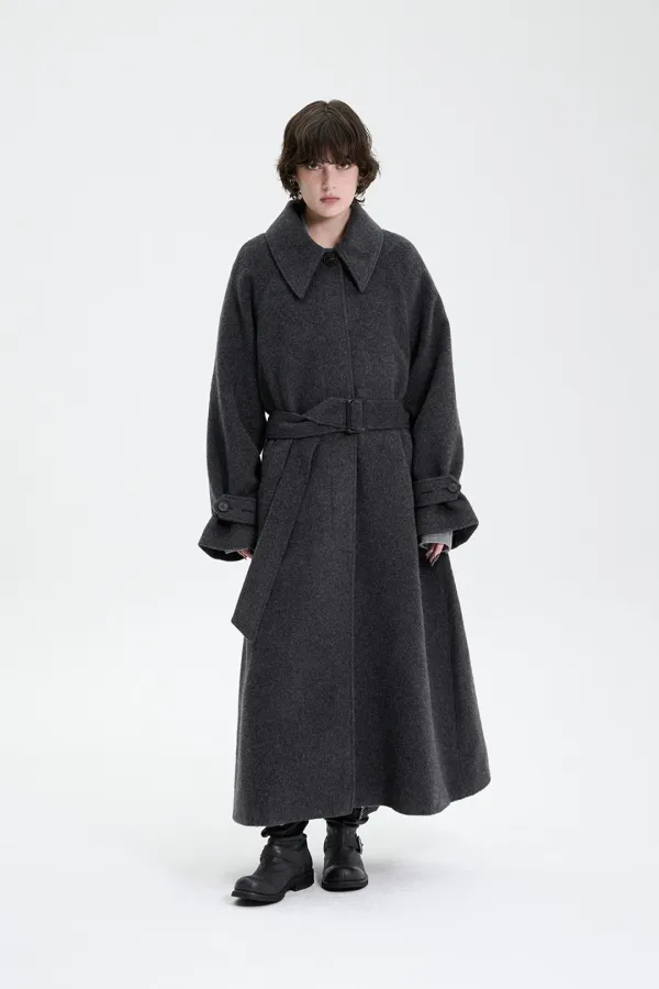 Traum Balmacaan Long Coat [ Gray ]